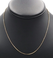 High Shine 14KT Yellow Gold 1mm Classic Box Chain Necklace 15.5" Choker - 2.26g
