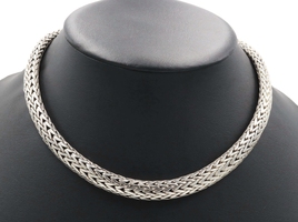 Women's 925 Sterling Silver 10.5mm Wide 18" Woven IMADNE Necklace 161.1 Grams