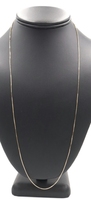 Estate High Shine 14KT Yellow Gold 0.8mm Thin Box Chain Necklace 26" Peru - 2.8g