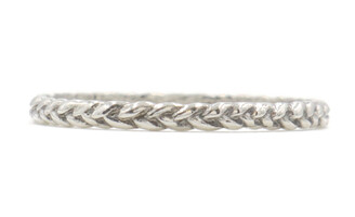 Classic Sterling Silver 2mm Wide 925 Braided Rope Band Ring Size 12.5 Israel