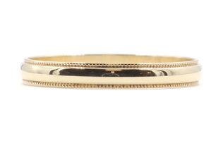 High Shine 10KT Yellow Gold 3.2mm Wide Classic Wedding Band Ring Size 11 - 1.76g