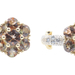 3.65 ctw Round Andalusite & Round Diamond 10KT Yellow Gold Dangle Earrings 4.7g