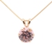 Solitaire 1.40 Ct Pink Synthetic Spinel 14KT Gold Pendant on 14KT Box Chain 18"