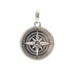 David Yurman Black Diamond Maritime Compass Amulet 1.1" Sterling Silver Pendant