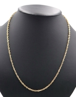 Classic 14KT Yellow Gold 3.6mm Wide High Shine Rope Chain Necklace 23" - 18.89g