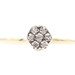 Women's Estate 10KT Yellow Gold 0.04 ctw Round Diamond Flower Cluster Ring 