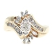 Women's 0.50 Ctw Marquise, Baguette & Round Diamond 14KT Gold Bypass Ring 3.45g