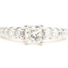 1.37 Ctw Princess & Round Diamond 14KT Gold Semi-Eternity Engagement Ring F.D.