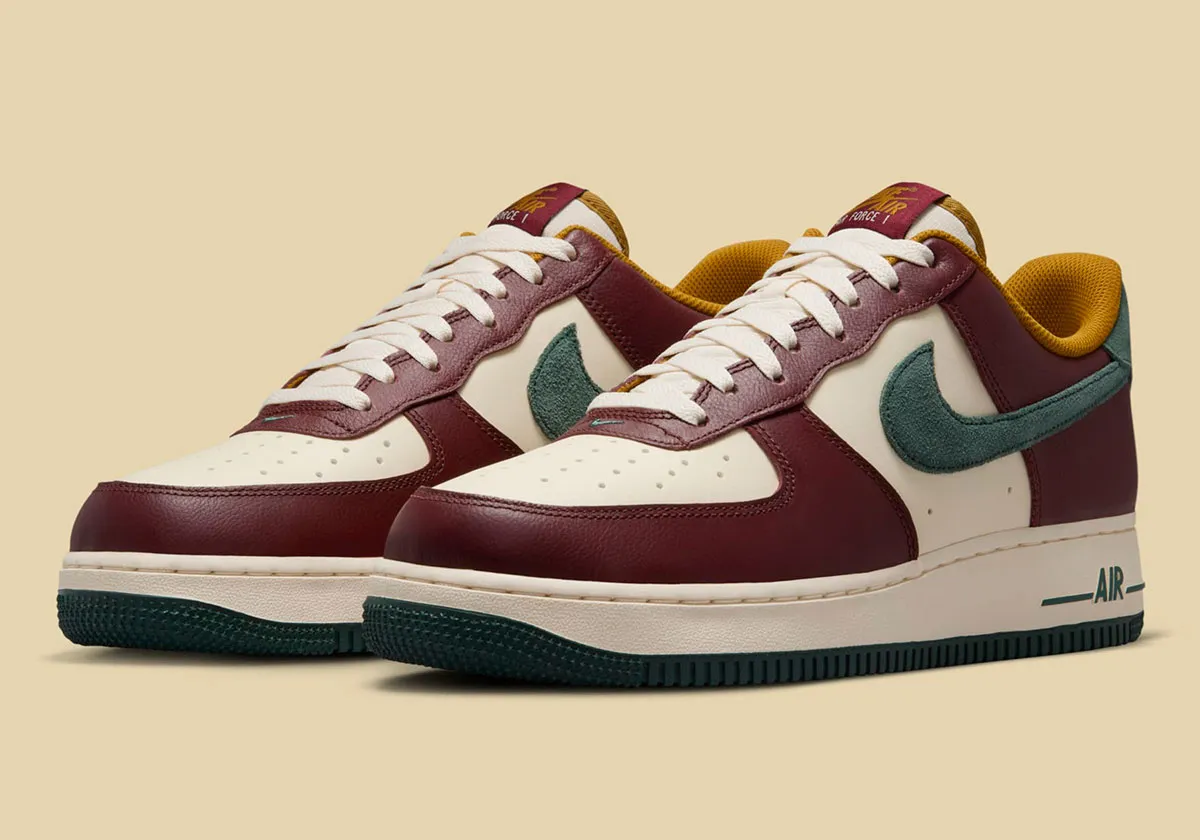 Nike Air Force 1 Low '07 LV8 Dark Team Red Vintage Green Size 13