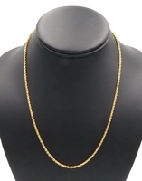 Heavy Estate 22KT Yellow Gold (916) 2.1mm Classic Rope Chain Necklace 19" 13.08g