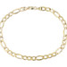 Air Solid 10KT Yellow Gold 5.4mm Classic Figaro Chain Bracelet 8 3/4" Italy 2.2g