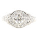 0.83 ctw Euro Cut Diamond Halo Platinum and 14KT White Gold Art Deco Style Ring