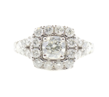 2.95 ctw Round Diamond Halo with Hidden Halo 14KT White Gold Engagement Ring