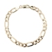 High Shine 10KT Yellow Gold 7.2mm Semi-Hollow Figaro Chain Bracelet 8" RSA 9.29g