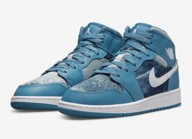 Nike Air Jordan 1 Mid Washed Denim (GS) Size 7Y