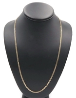 Classic 10KT Yellow Gold 2.8mm Concave Curb Chain Necklace by Midas 24" - 6.51g