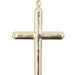 Classic Religious 10KT Yellow Gold High Shine Cross Pendant 1.9" SARO - 2.60g