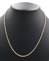 Classic 14KT Yellow Gold 2.8mm High Shine Rope Chain Necklace 21.5" - 3.61 Grams