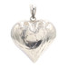 Women's Estate Sterling Silver 925 3D Puffed Hollow 1.5" Heart Necklace Pendant