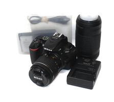 Nikon  D5600 DSL Digital Camera with Telephoto Lense 3 Batteries