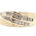 2-Row 0.36 Ctw Round Diamond 10KT Yellow Gold Curved Channel Wedding Band FG 6g