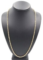Classic Heavy 10KT Yellow Gold 4mm High Shine Rope Chain Necklace 26" - 23.40g