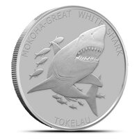2015 Elizabeth II Great White Shark 1 OZ Silver Round