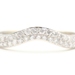 Women's Curved 0.55 Ctw Round Diamond 14KT White Gold Pave Wedding Band Ring AJR