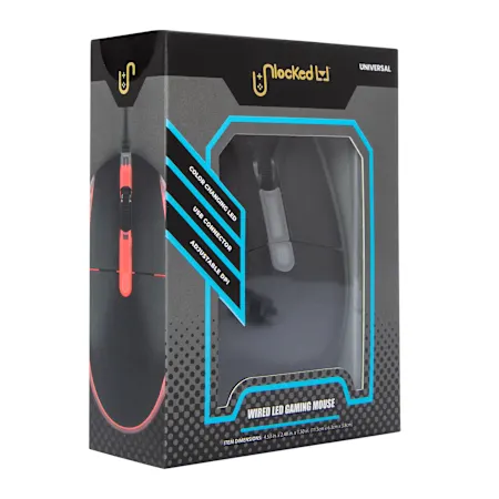 Unlocked ZE102223 Wired LED Gaming Mouse