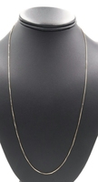 High Shine 14KT Yellow Gold 0.8mm Wide Classic Box Chain Necklace 23.5" - 1.77g