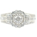 1.30 Ctw Round & Baguette Diamond 10KT White Gold Halo Engagement Ring 5.8g ZEI