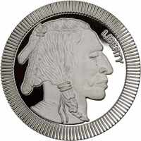 Indian Buffalo Stackable 1 OZ Silver Round