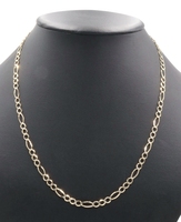 High Shine 10KT Yellow Gold 4.7mm Classic Figaro Chain Necklace 22" - 9.34g
