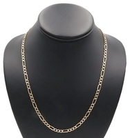 Classic Diamond-Cut 10KT Yellow Gold 4.4mm Figaro Chain Necklace 20.5" GS - 6.2g