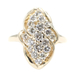 Women's Estate 1.38 Ctw Round Cut Diamond 14KT Yellow Gold Cluster Ring N.B.