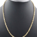 Classic 10KT Yellow Gold 4.3mm Wide High Shine Rope Chain Necklace 22" - 13.38g