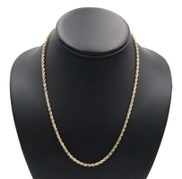 Classic 14KT Yellow Gold 2.9mm Wide Heavy Rope Chain Necklace 18" - 14.75 Grams