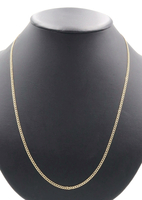 Classic 24.5" 10K Yellow Gold High Shine 2.6mm Wide Thin Curb Link Necklace 4.4g
