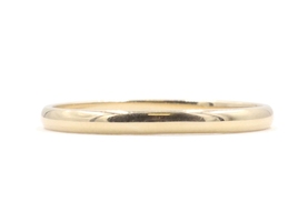 Estate 14KT Yellow Gold 1.9mm Thin Classic Wedding Band Ring Size 7 - 1.09g