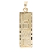 Textured 14KT Yellow Gold "LOVE" Rectangle Bar Necklace Pendant 1.1" by OR 0.9g