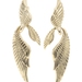 Women's Estate 14KT Yellow Gold 2.2" Stunning Angel Wings Dangle Earrings 2.47g