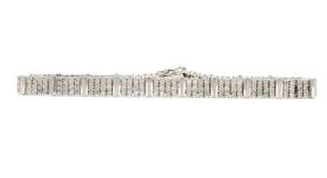 Sterling Silver Round Cubic Zirconia CZ 925 6.8mm 8.5" Tennis Bracelet - 19.4g