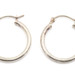 Women's Estate Sterling Silver Classic 21.3mm Medium Hoop Earrings - 1.79 Grams 