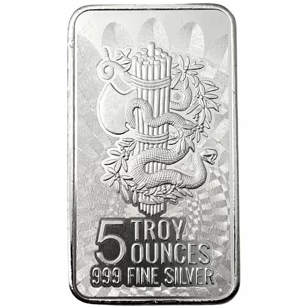 E Pluribus Unum Snakehead 5 Troy OZ Silver Bar