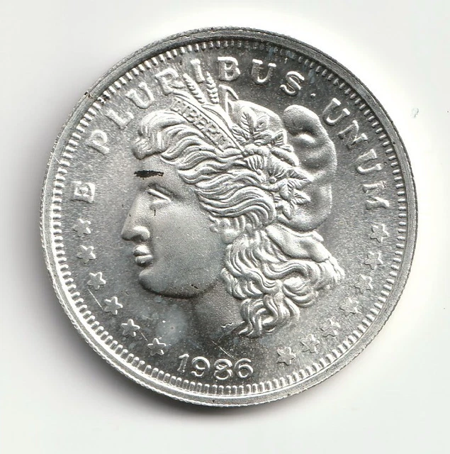 1986 Morgan Dollar 1 OZ Silver Round