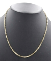Classic 14KT Yellow Gold 3.1mm High Shine Rope Chain Necklace 20" LJ - 15.98g