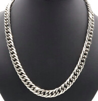 Men's Heavy Stainless Steel 24" Long 11.5mm Tight Curb Link Chain Necklace 
