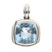 David Yurman 30.8mm Sterling Silver Blue Topaz Albion Pendant Enhancer 11.8g