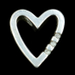 Women's Estate Sterling Silver 0.04 ctw Round Diamond Sliding Heart Pendant  