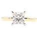 1.48 ctw Princess Cut Lab Grown IGI E VS1 14KT Yellow Gold Solitaire Ring 4.2g